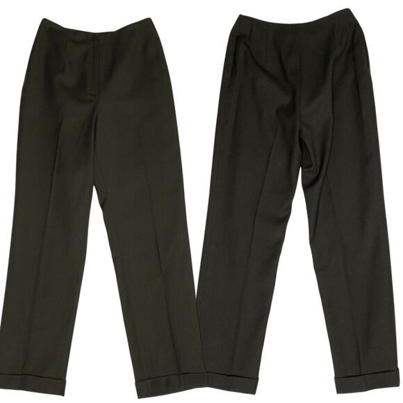 Rena Rowan Wool Dress Pants 4P Brown Lagom Corpcore Classic Office Minimalist - Picture 1 of 7